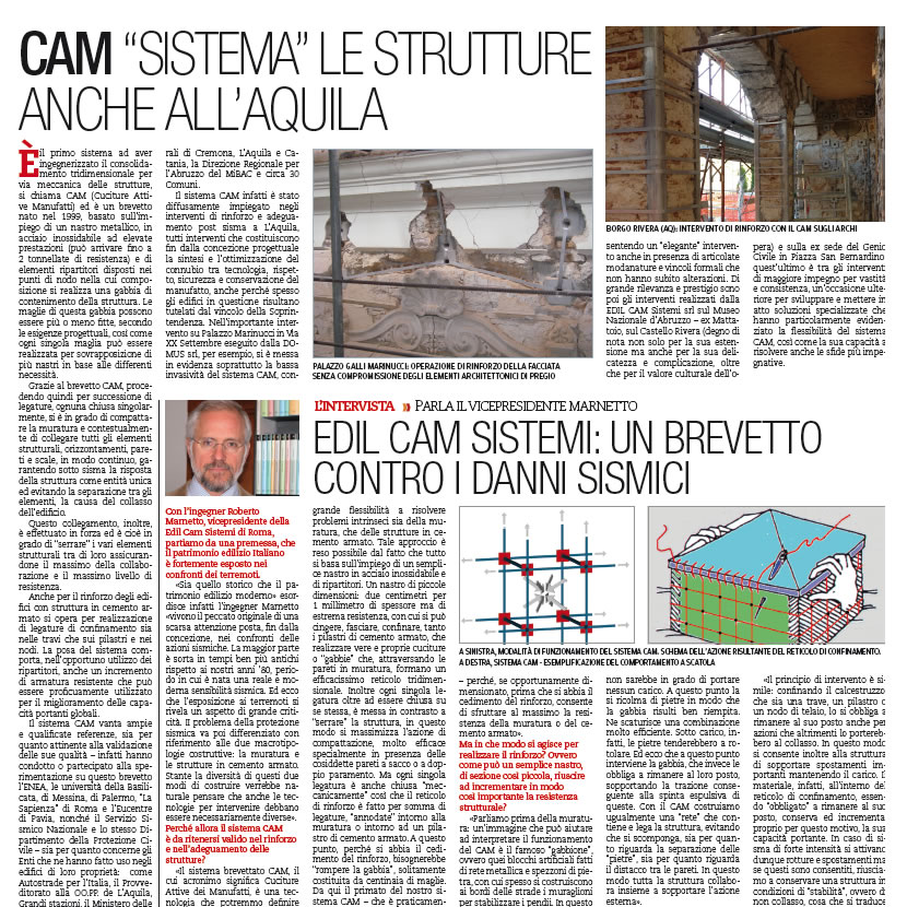 CAM “Sistema” le strutture anche all’Aquila